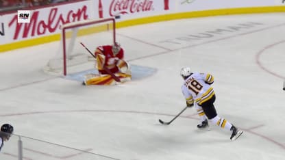 BOS@CGY: Wolf with a great save against Nikita Zadorov