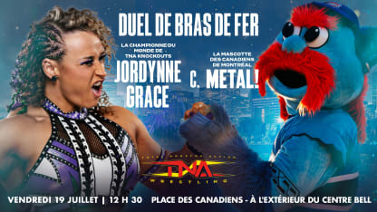 La lutteuse de la TNA Jordynne Grace met au défi METAL! dans un duel de bras de fer