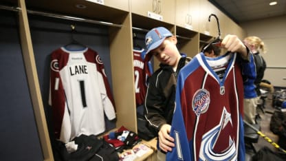 liam Lane jersey Pepsi Center Peewee pee-wee Avalanche Quebec February 4, 2017