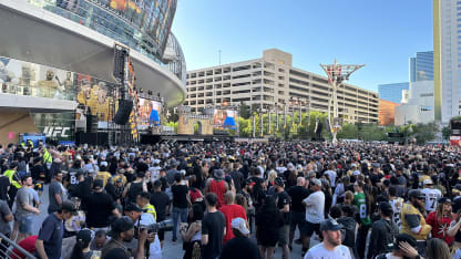 Toshiba Plaza for rally, before parade