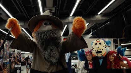 Habs mascots at the 2025 Comiccon
