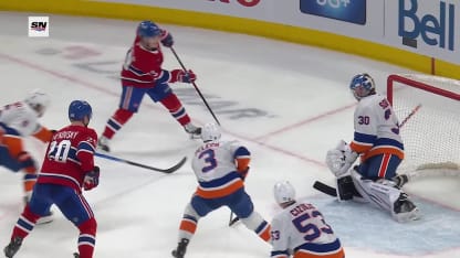 NYI@MTL: Caufield scores goal against Ilya Sorokin