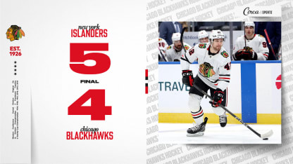 RECAP: Blackhawks Push Back but Fall Short Against Islanders