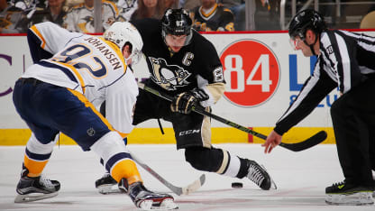 Predators Penguins Johansen Crosby puck drop