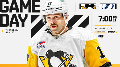 Game Preview: Penguins at Lightning (11.30.23)