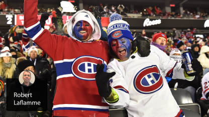 Canadiens fans badge Laflamme