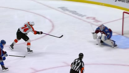 PHI@COL: Tippett scores SHG against 
Mackenzie Blackwood