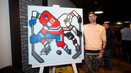 Des artistes réalisent des peintures inspirées de matchs des Canadiens