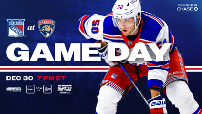 Rangers at Panthers: Pregame Notes | 12.30.24