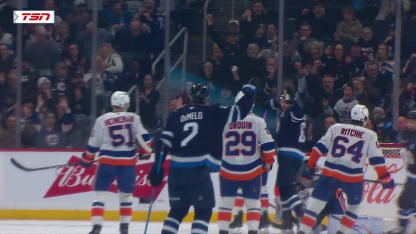 NYI@WPG: DeMelo scores goal against Ilya Sorokin