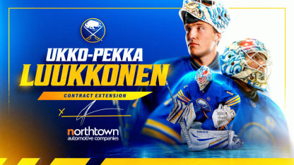 buffalo sabres agree to terms with goaltender ukko pekka luukkonen on 5 year contract