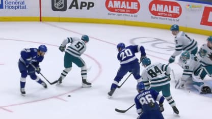 SJS@TBL: Askarov with a great save against Nicholas Paul