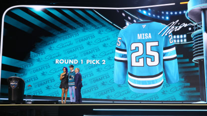Sharks select Misa at No. 2 and Ravensbergen at No. 30 in the first round of the 2025 NHL Draft