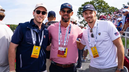 New York Islanders meet Michael Phelps at 2025 Ryder Cup 