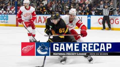 Detroit Red Wings Vancouver Canucks game recap February 15