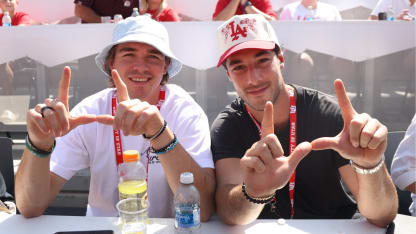 Utah Hockey Club Clayton Keller attend Utah football game