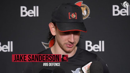 Jake Sanderson dispo médias après le match contre VAN