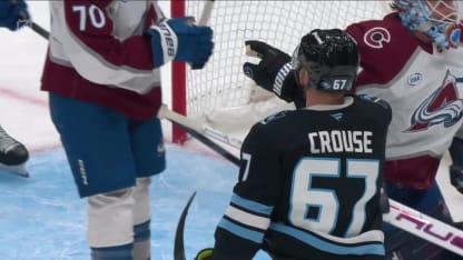 Crouse hammers home a one-timer