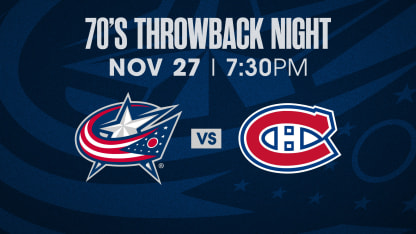 WEDNESDAY, NOVEMBER 27 AT 7:30 PM VS. MONTREAL CANADIENS