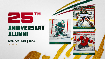 NIKLAS BACKSTROM, DEVAN DUBNYK AND JOSH HARDING TO ATTEND MINNESOTA WILD 25TH ANNIVERSARY CELEBRATION NIGHT ON NOVEMBER 4 2025