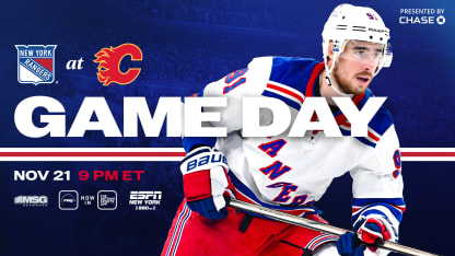 Rangers at Flames: Pregame Notes | 11.21.24