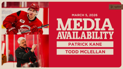 Patrick Kane, Todd McLellan Practice Media