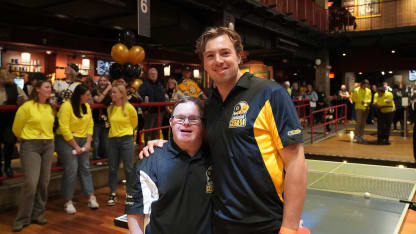 Charlie McAvoy and Johnny King Clancy