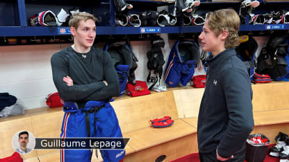 Rencontre Xavier Villeneuve Lane Hutson LHJMQ Centre Bell