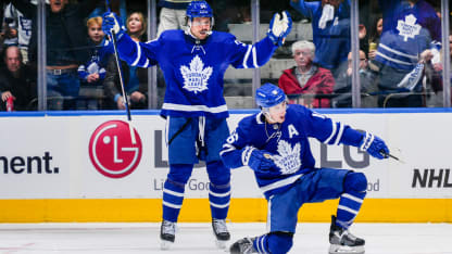 Matthews Marner celebrate