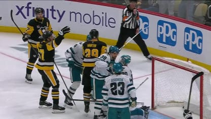 SJS@PIT: Mantha scores PPG against Yaroslav Askarov