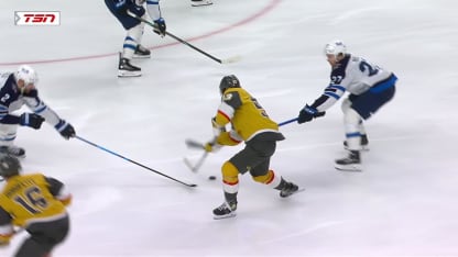 WPG@VGK: Scheifele scores goal against Carter Hart
