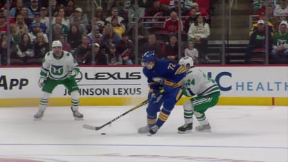 BUF@CAR: Jarvis scores empty-net goal