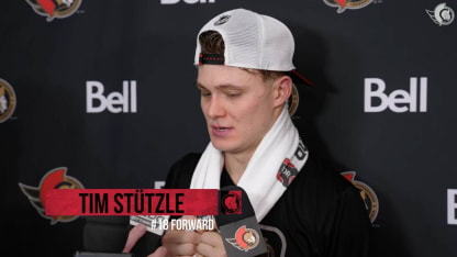 Tim Stützle dispo médias après le match contre WPG