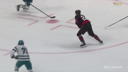 SJS@OTT: Cozens marque un but contre Laurent Brossoit