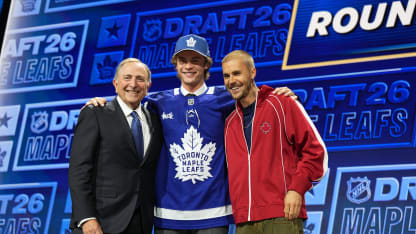 MAPLE LEAFS DRAFT FORWARD GAVIN MCKENNA WITH THE FIRST OVERALL SELECTION