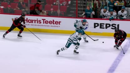 Macklin Celebrini with a Goal vs. Carolina Hurricanes