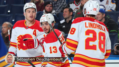 Tkachuk Gaudreau Lindholm badge Deschambault