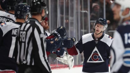 Carl Soderberg celebrate Winnipeg Jets 2019 February 20