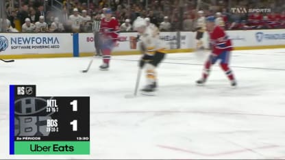 MTL@BOS: Montembeault effectue un bel arrêt contre Viktor Arvidsson