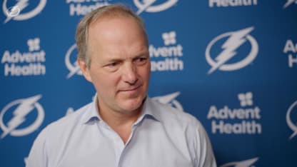 Jon Cooper | Pregame at Vegas Golden Knights