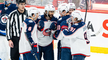 winning thoughts blue jackets big win at winnipeg