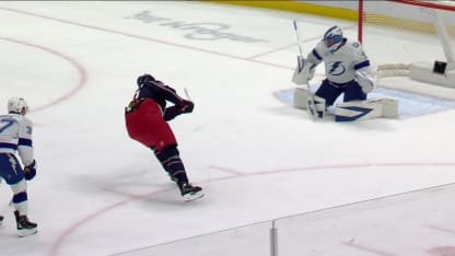 TBL@CBJ: Voronkov scores goal against Jonas Johansson