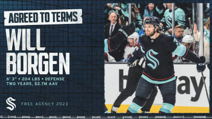 kraken reward will borgen with new two year contract plus add forward pierre edouard bellemare