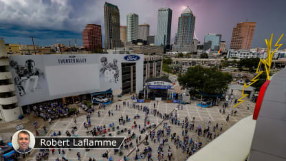 Tampa Bay Amalie Arena badge Laflamme