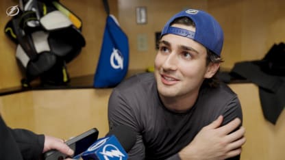 Dominic James | Pregame vs St. Louis Blues