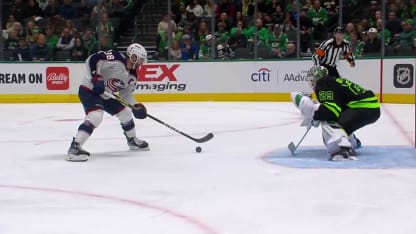 Jake Oettinger with a Spectacular Goalie Save from Dallas Stars vs. Columbus Blue Jackets
