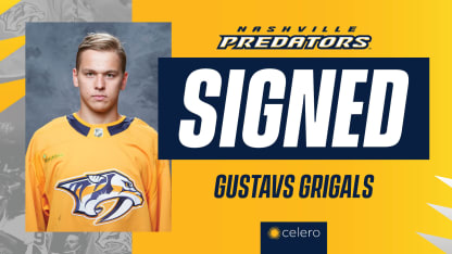 Predators Sign Gustavs Grigals to One-Year, Two-Way Contract