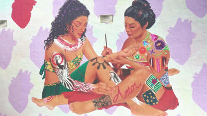 Sharks Unveil Mural by Arely Cardenas