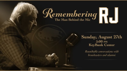 buffalo sabres rick jeanneret tribute remembering rj the man behind the mic alumni stories general admission free event