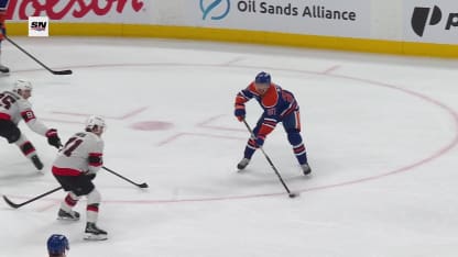 OTT@EDM: Bouchard scores PPG against Linus Ullmark